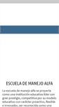 Mobile Screenshot of escuelademanejoalfa.com